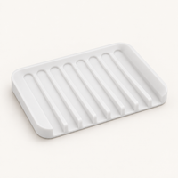 White silicone Soap Saver Dish